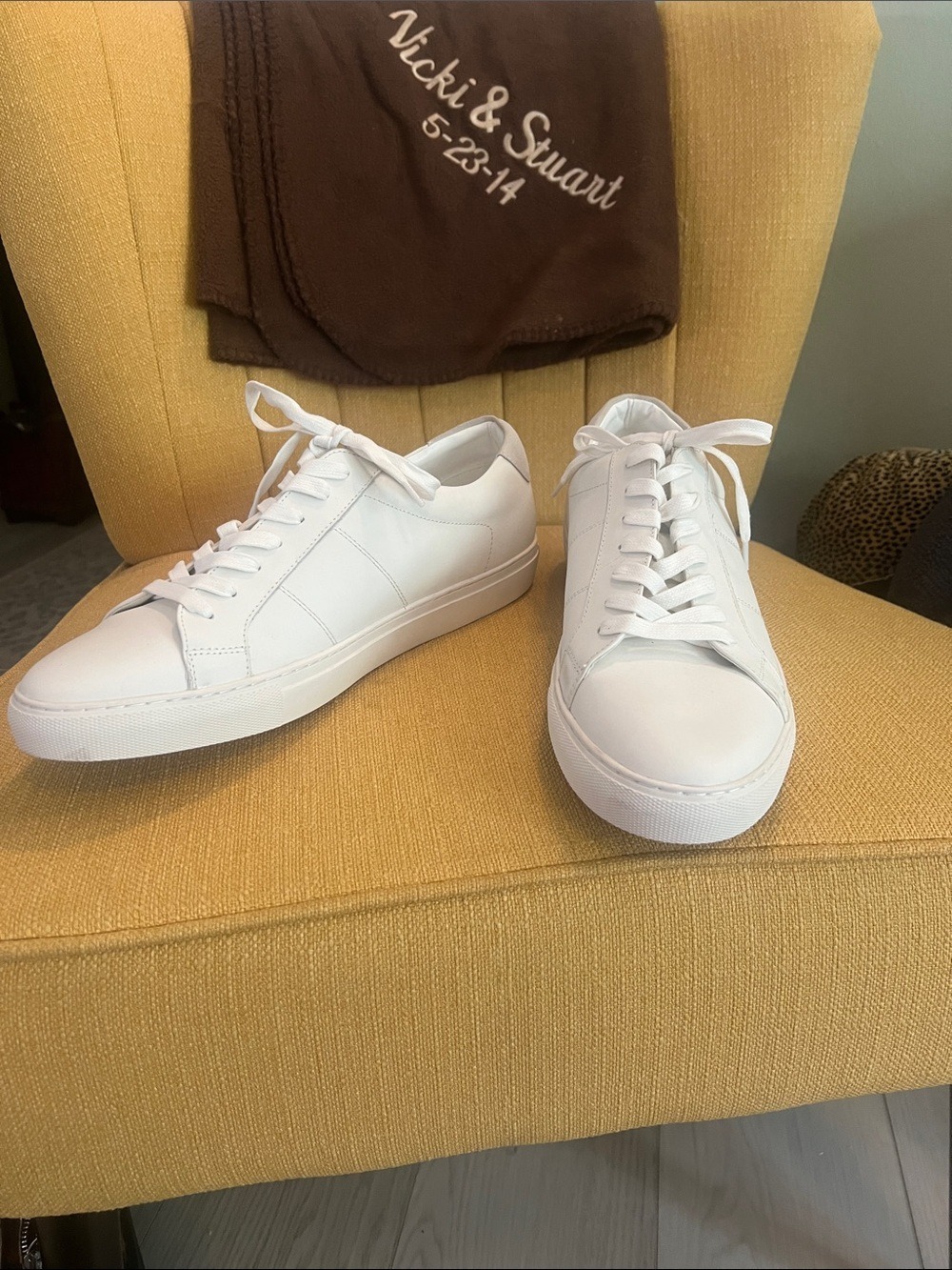 Nordstrom Ortholite Men's White Low-Top Leather Sneakers
